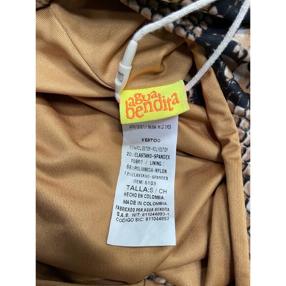 Agua Bendita x Revolve 'Massai' Blue Poly Dress Size S - NWT - Picture 4 of 4